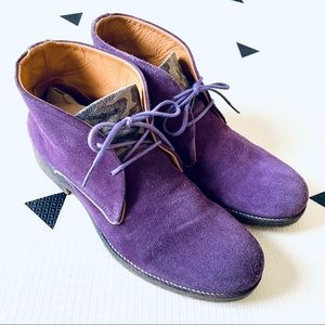John Fluevog chukka suede boots
